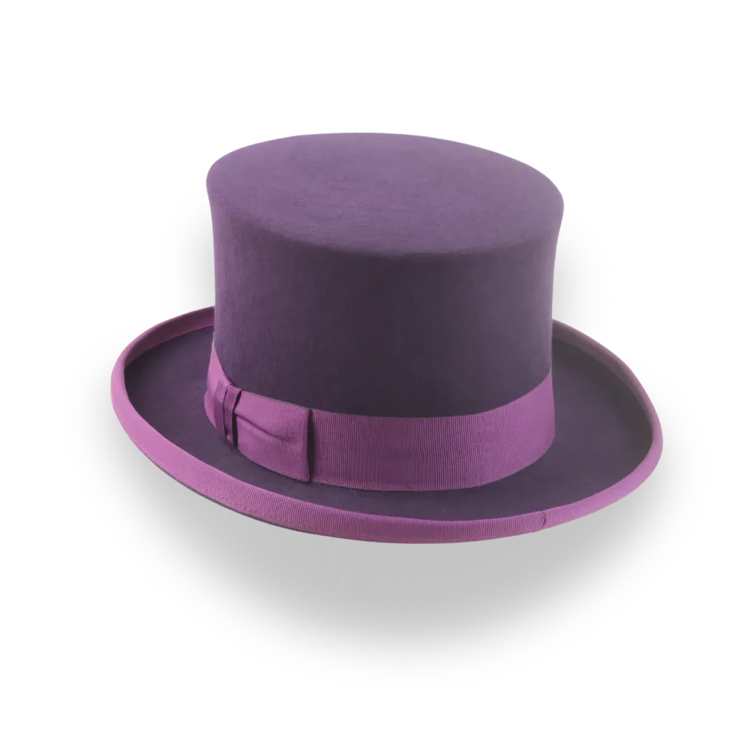 Men’s Byzantine Purple Top Hat in Rabbit Fur Felt | The Amethyst - Agnoulita Hats 3