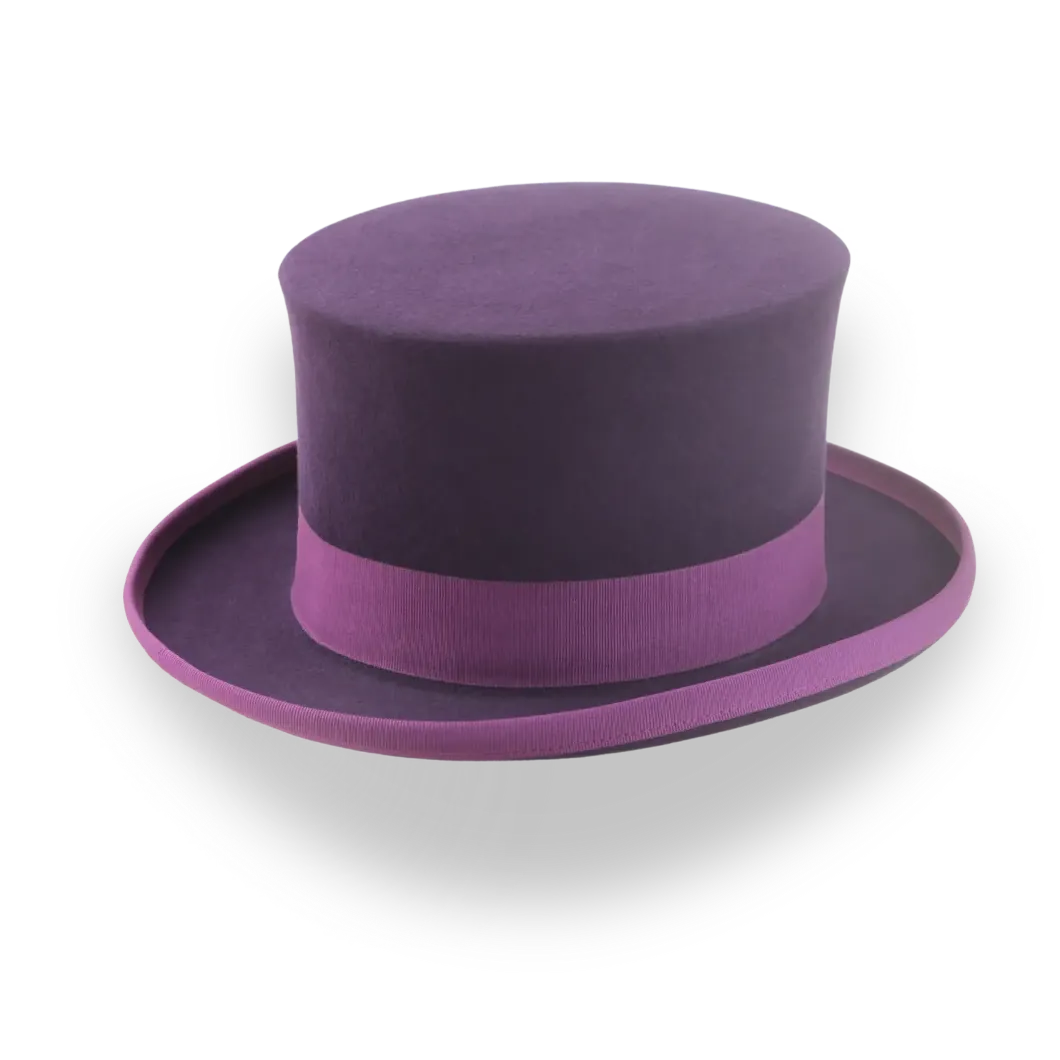 Men’s Byzantine Purple Top Hat in Rabbit Fur Felt | The Amethyst - Agnoulita Hats 4