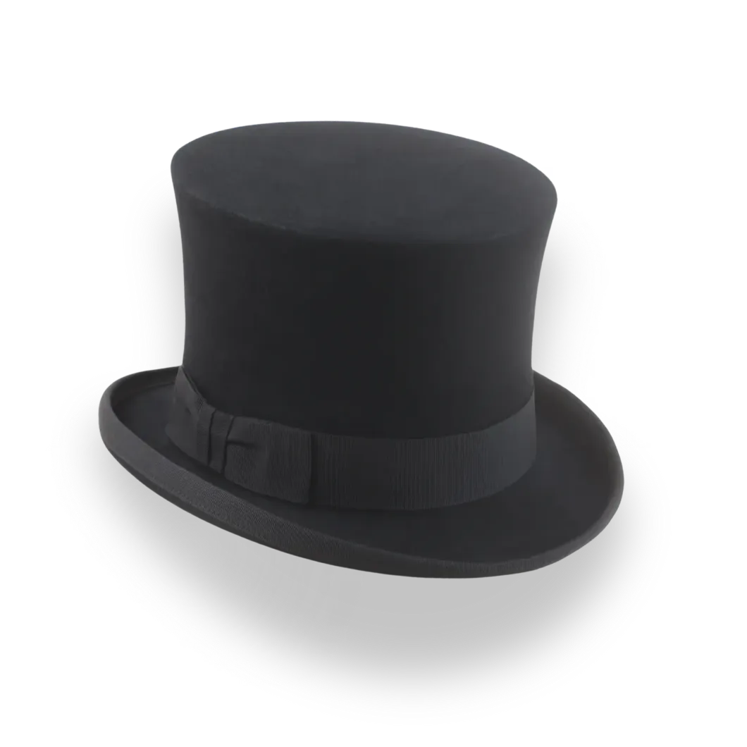 Black Fur Felt Top Hat with Tall Crown | The Paragon - Agnoulita Hats 3