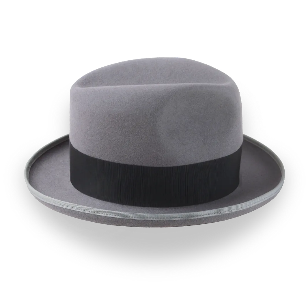 1920s Style Homburg Hat in Luxurious Beaver Fur Felt | The Grandmaster - Agnoulita Hats 5