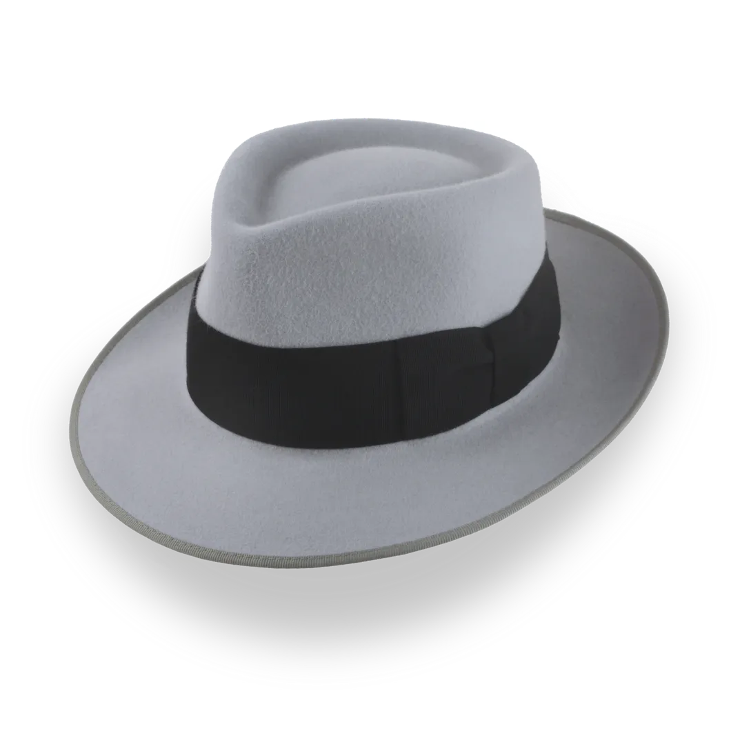 1940s Mens Grey Fedora - Custom Handcrafted | The Julep - Agnoulita Hats 1