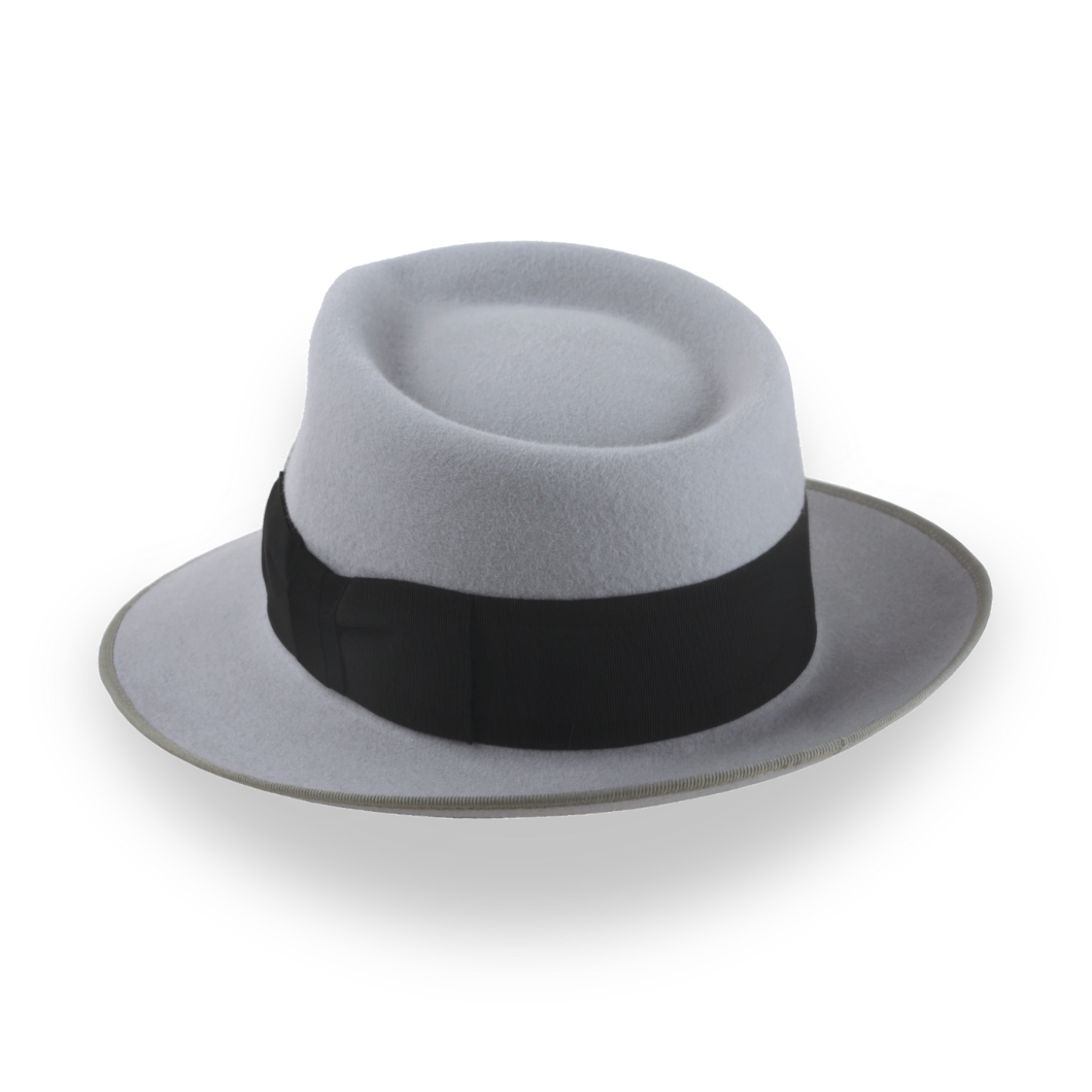 1940s Mens Grey Fedora - Custom Handcrafted | The Julep - Agnoulita Hats 3