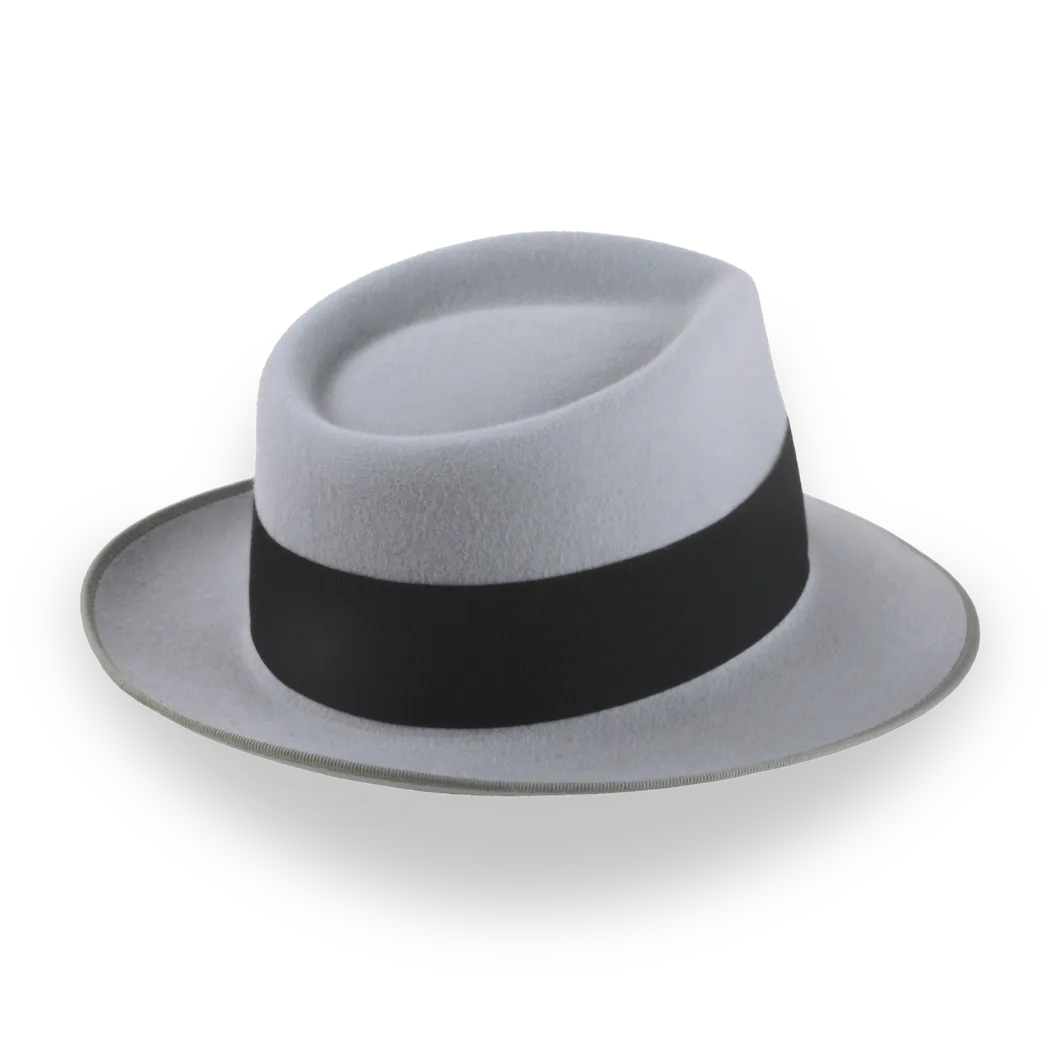 1940s Mens Grey Fedora - Custom Handcrafted | The Julep - Agnoulita Hats 4