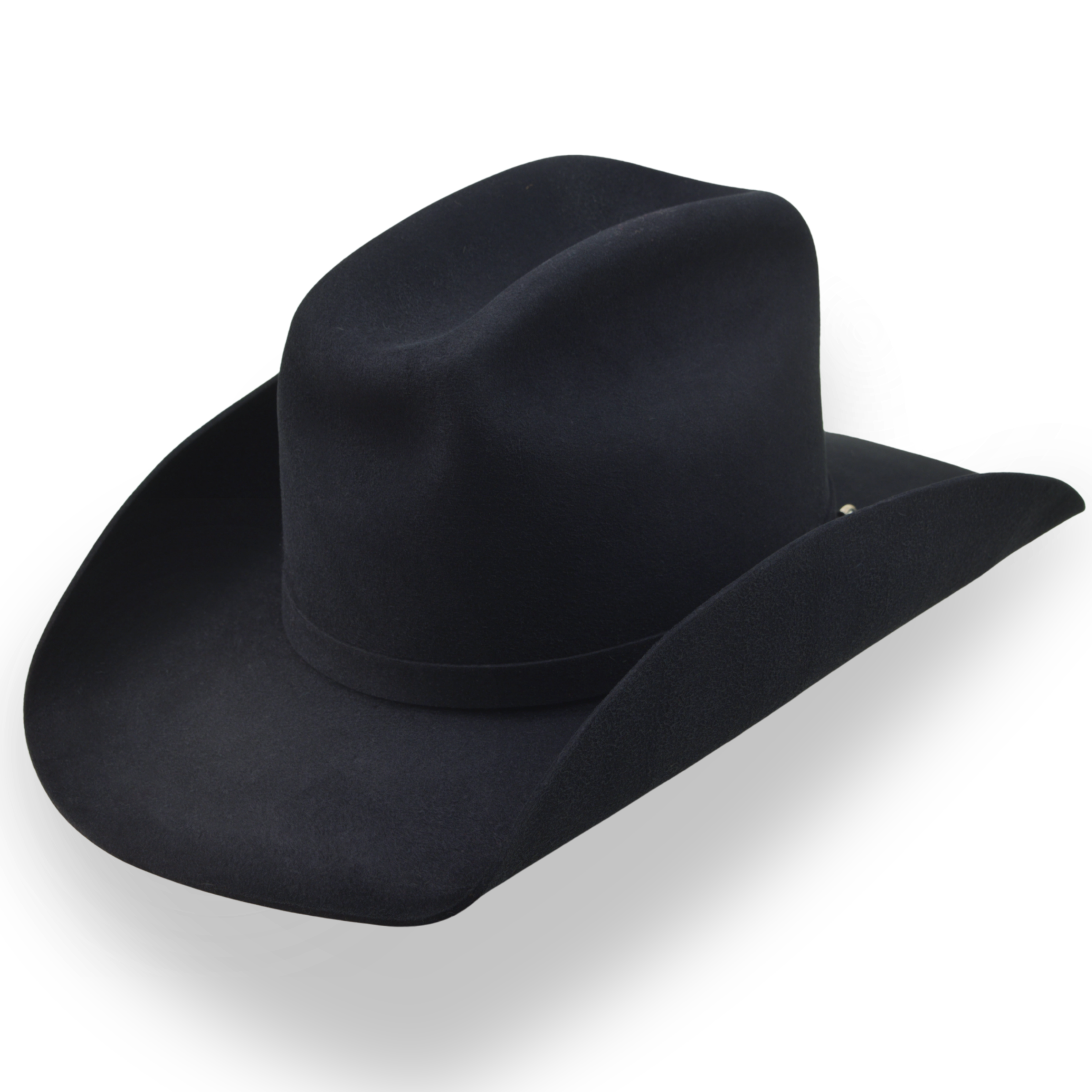 Black cowboy hat on a white background