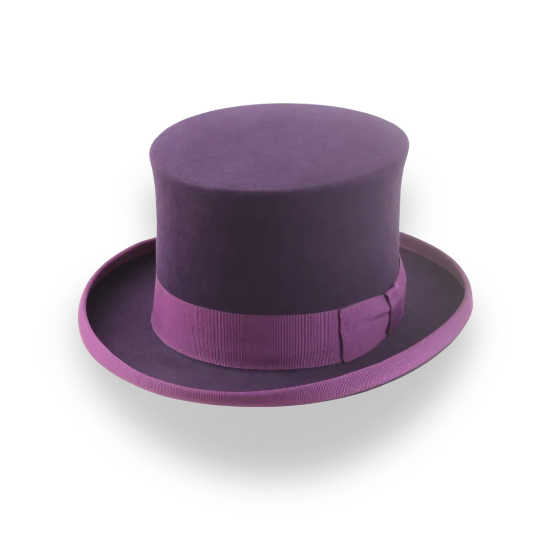 Men’s Byzantine Purple Top Hat in Rabbit Fur Felt | The Amethyst - Agnoulita Hats 1