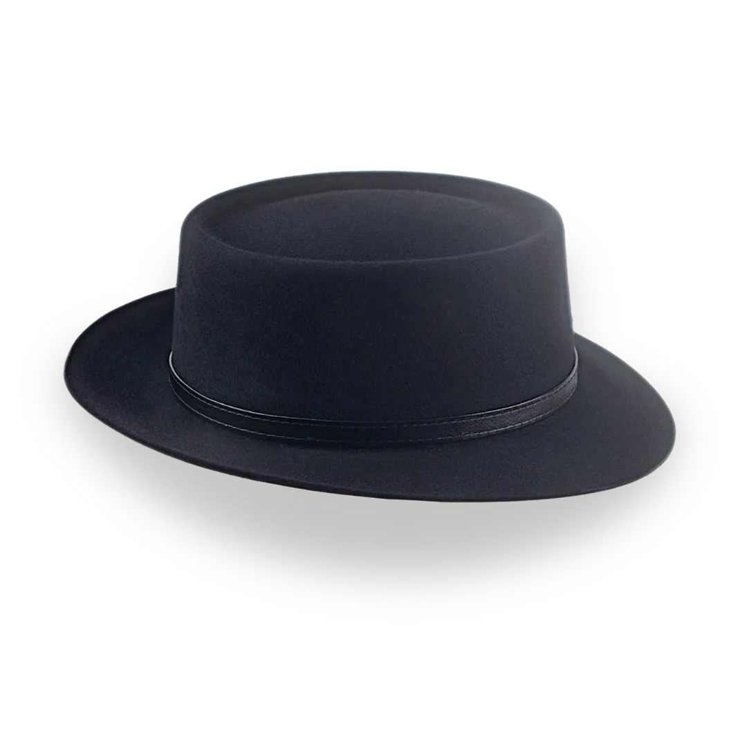 All Black Western Style Small Brim Fedora Hat | The Bronco - Agnoulita Hats 5