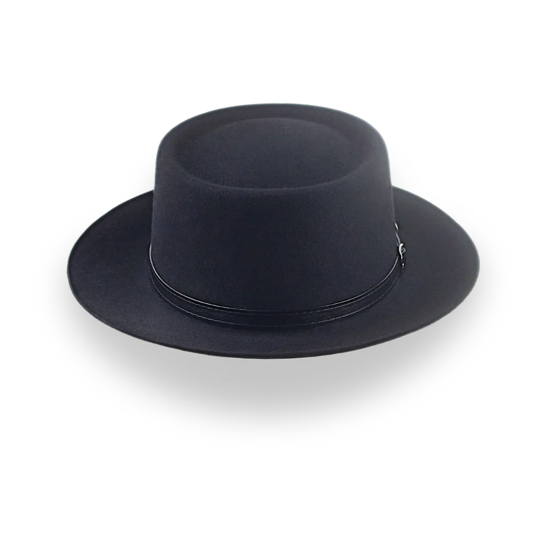 All Black Western Style Small Brim Fedora Hat | The Bronco - Agnoulita Hats 6