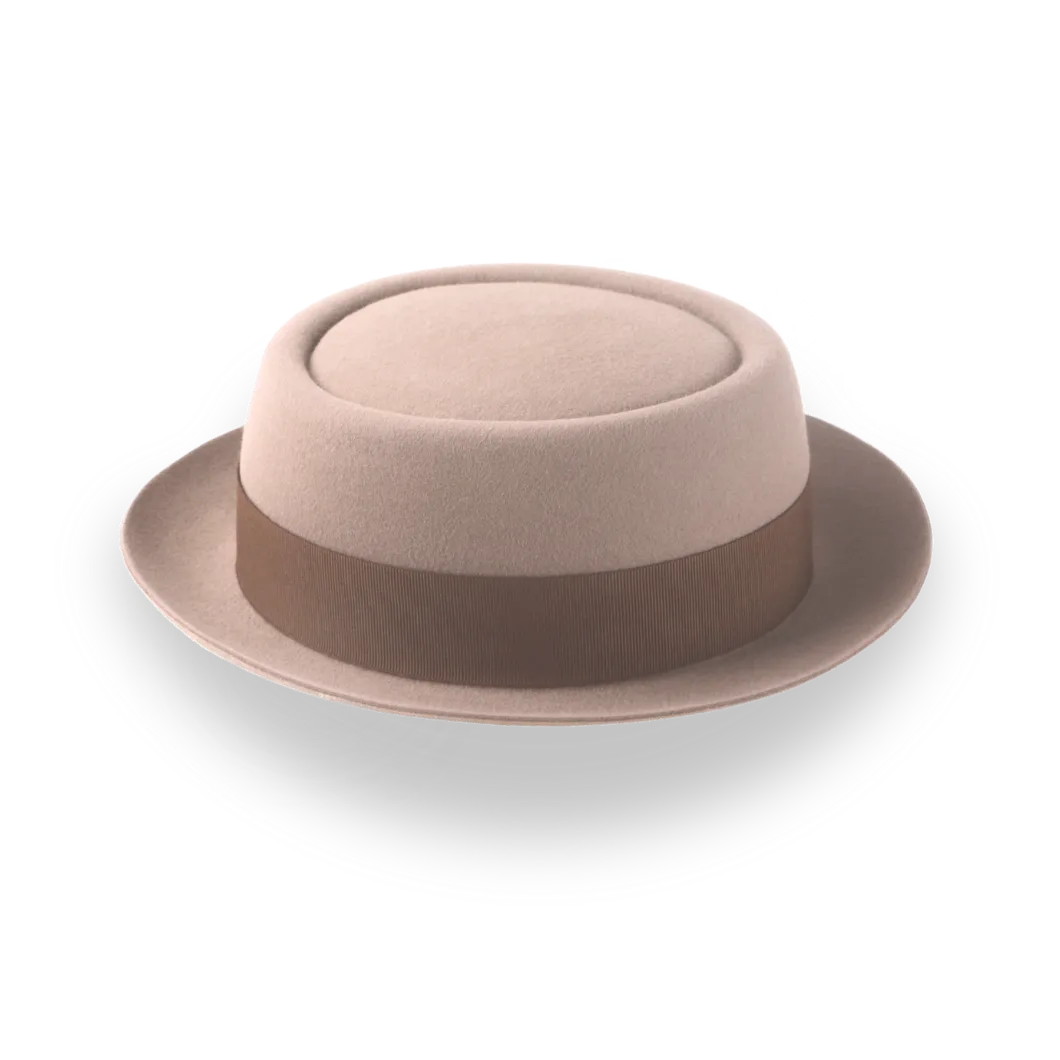 Fawn Classic Telescope Crown Porkpie Hat in Fur Felt | The Soul - Agnoulita Hats 5