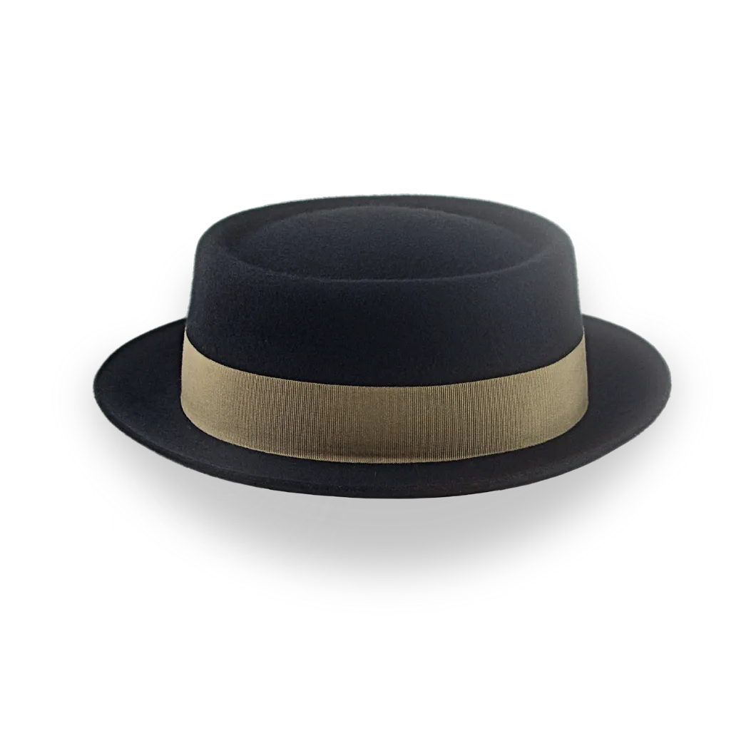 Black Casual Porkpie Hat | The Antico - Agnoulita Hats 5