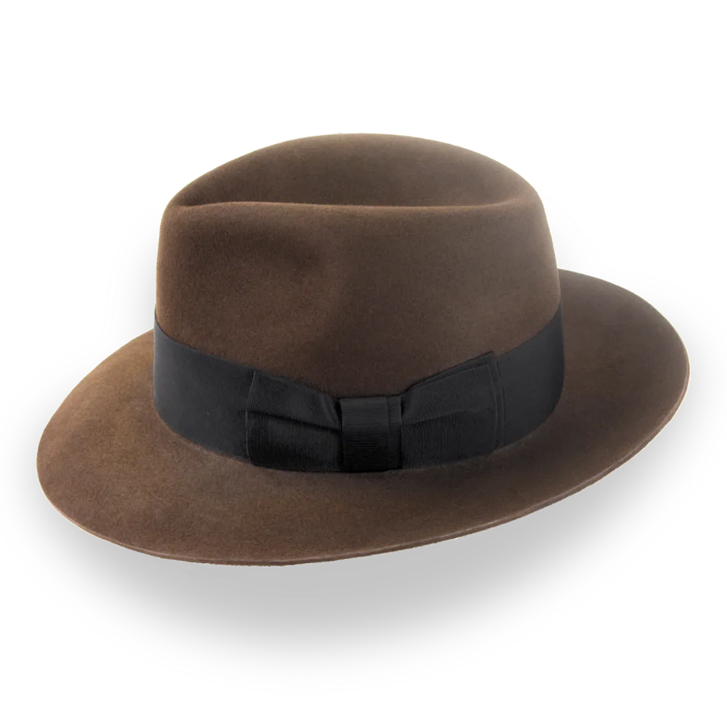 Brown 1940s Fedora Hat - Custom Crafted | The Silkstone - Agnoulita Hats 2