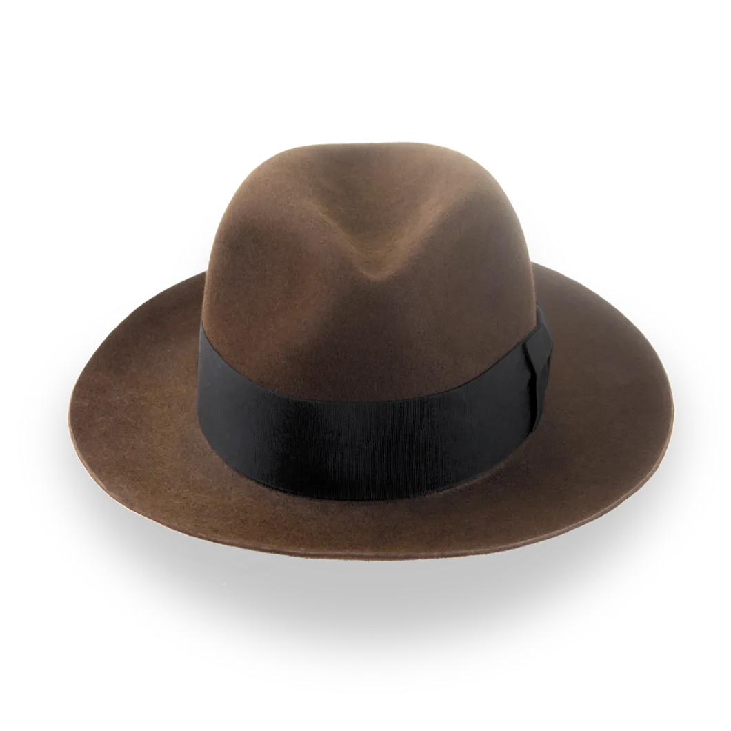 Brown 1940s Fedora Hat - Custom Crafted | The Silkstone - Agnoulita Hats 6