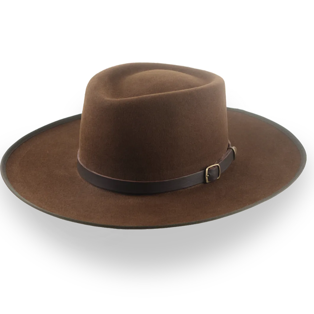 Brown Clint Eastwood Inspired Cowboy Hat in Durable Fur Felt | The Renegade - Agnoulita Hats 1