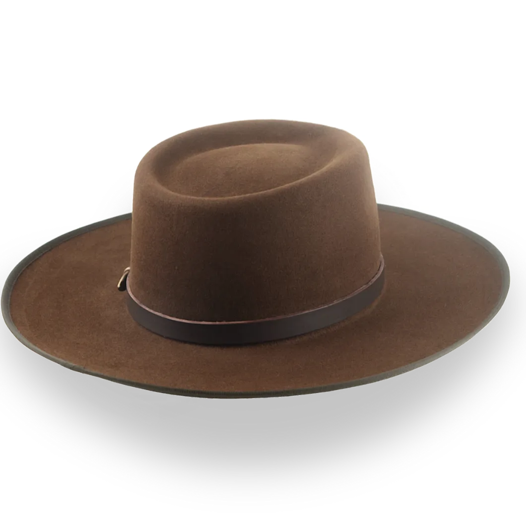 Brown Clint Eastwood Inspired Cowboy Hat in Durable Fur Felt | The Renegade - Agnoulita Hats 4