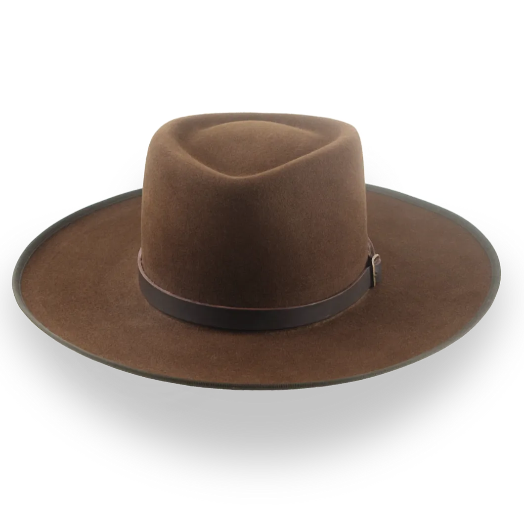 Brown Clint Eastwood Inspired Cowboy Hat in Durable Fur Felt | The Renegade - Agnoulita Hats 6