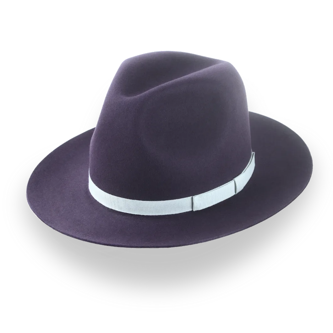 Casual Style Wide Brim Fedora For Men in Beaver Fur Felt | The Veteran - Agnoulita Hats 1