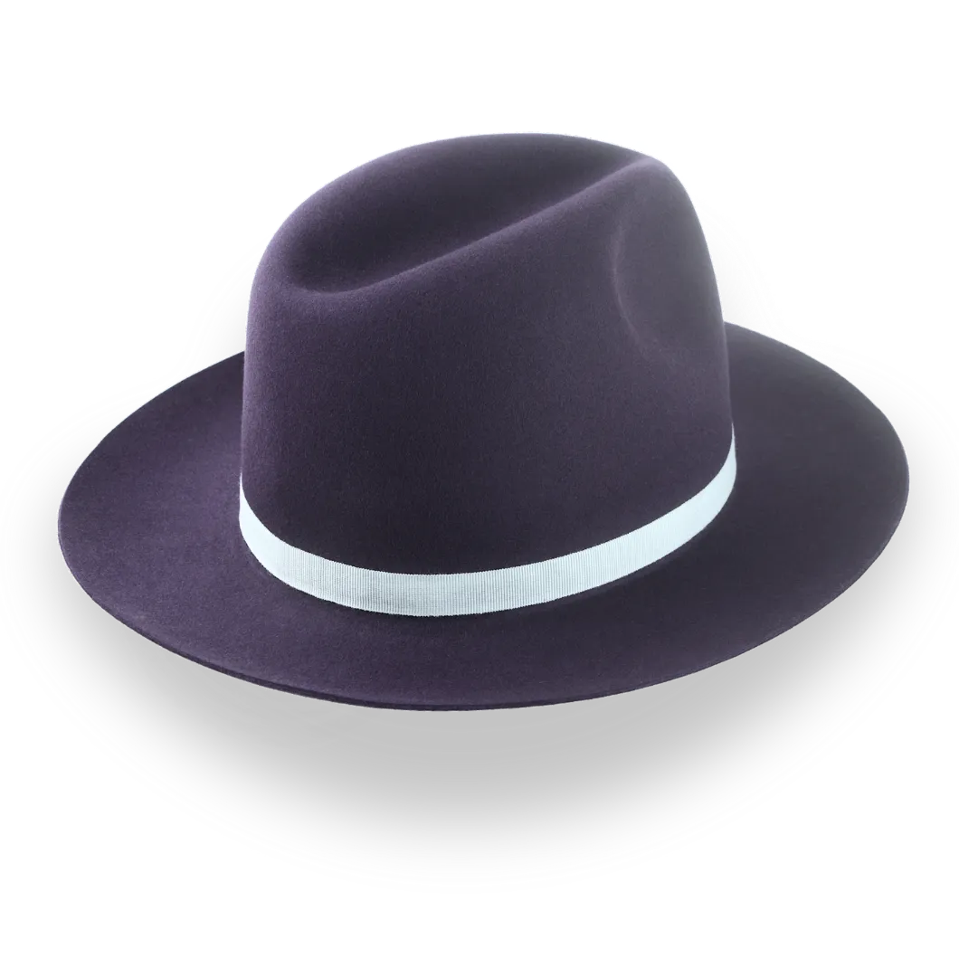 Casual Style Wide Brim Fedora For Men in Beaver Fur Felt | The Veteran - Agnoulita Hats 4