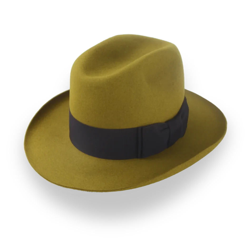 Cattleman Crown Fedora Hat in Premium Beaver Fur Felt | The Erde - Agnoulita Hats 1