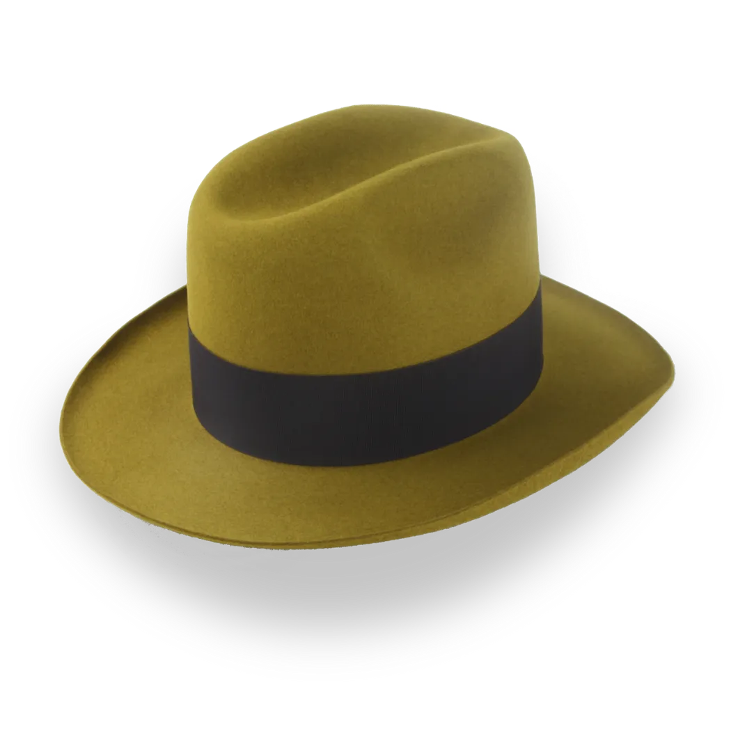 Cattleman Crown Fedora Hat in Premium Beaver Fur Felt | The Erde - Agnoulita Hats 4