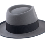 The PATRON | Agnoulita Custom Handmade Hats Agnoulita Hats 4 | Beaver fur felt, Custom Beaver Fedora, Pewter Grey, Teardrop