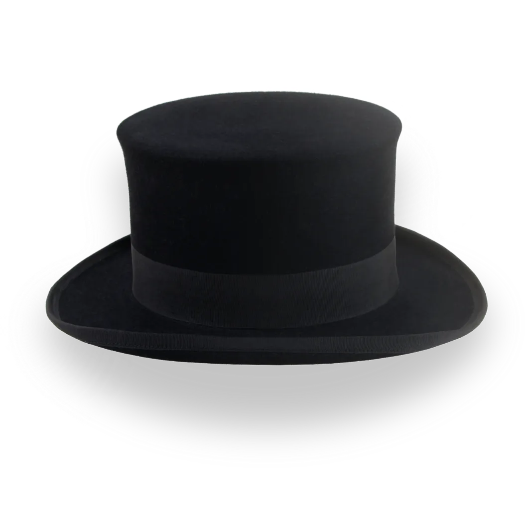 Classic Top Hat For Men in Black Fur Felt | The Victorian - Agnoulita Hats 5