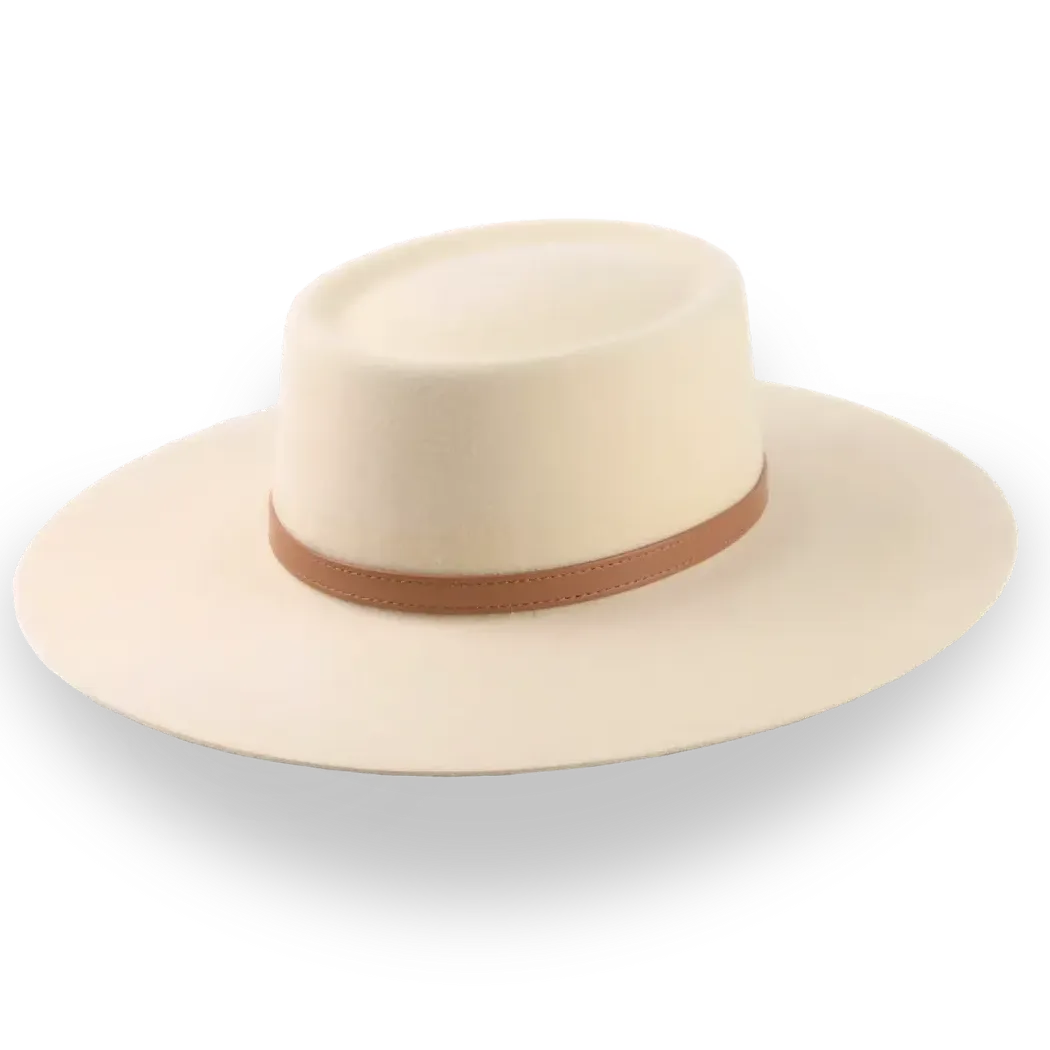Cream Vaquero Cowboy Hat in Durable Fur Felt | The Mojave - Agnoulita Hats 4