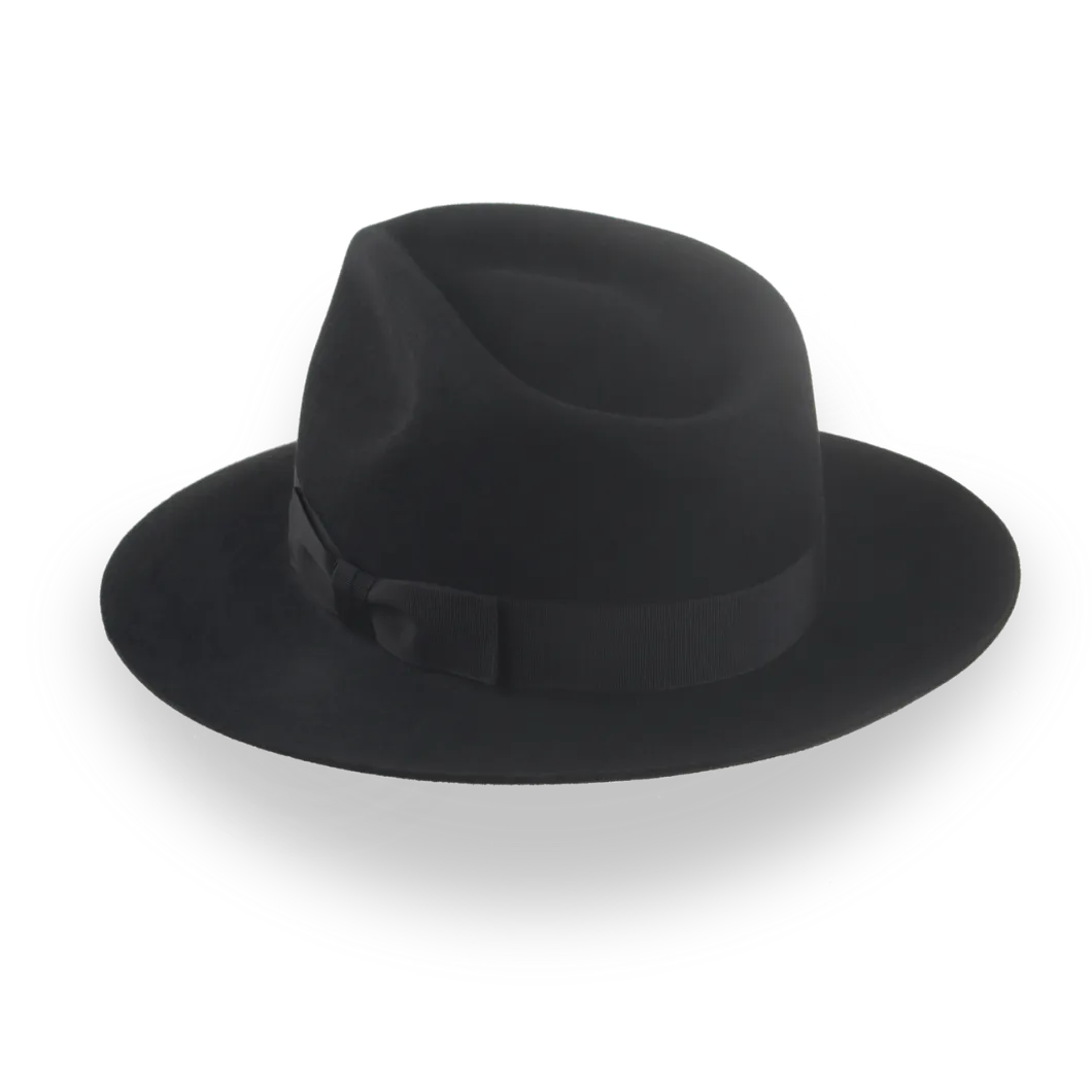 Custom Beaver Fur Felt Fedora with Snap Brim | The Pathfinder - Agnoulita Hats 3