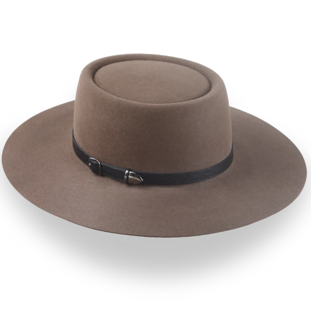 Custom Telescope Crown Hat with Genuine Leather Belt | The Pioneer - Agnoulita Hats 3