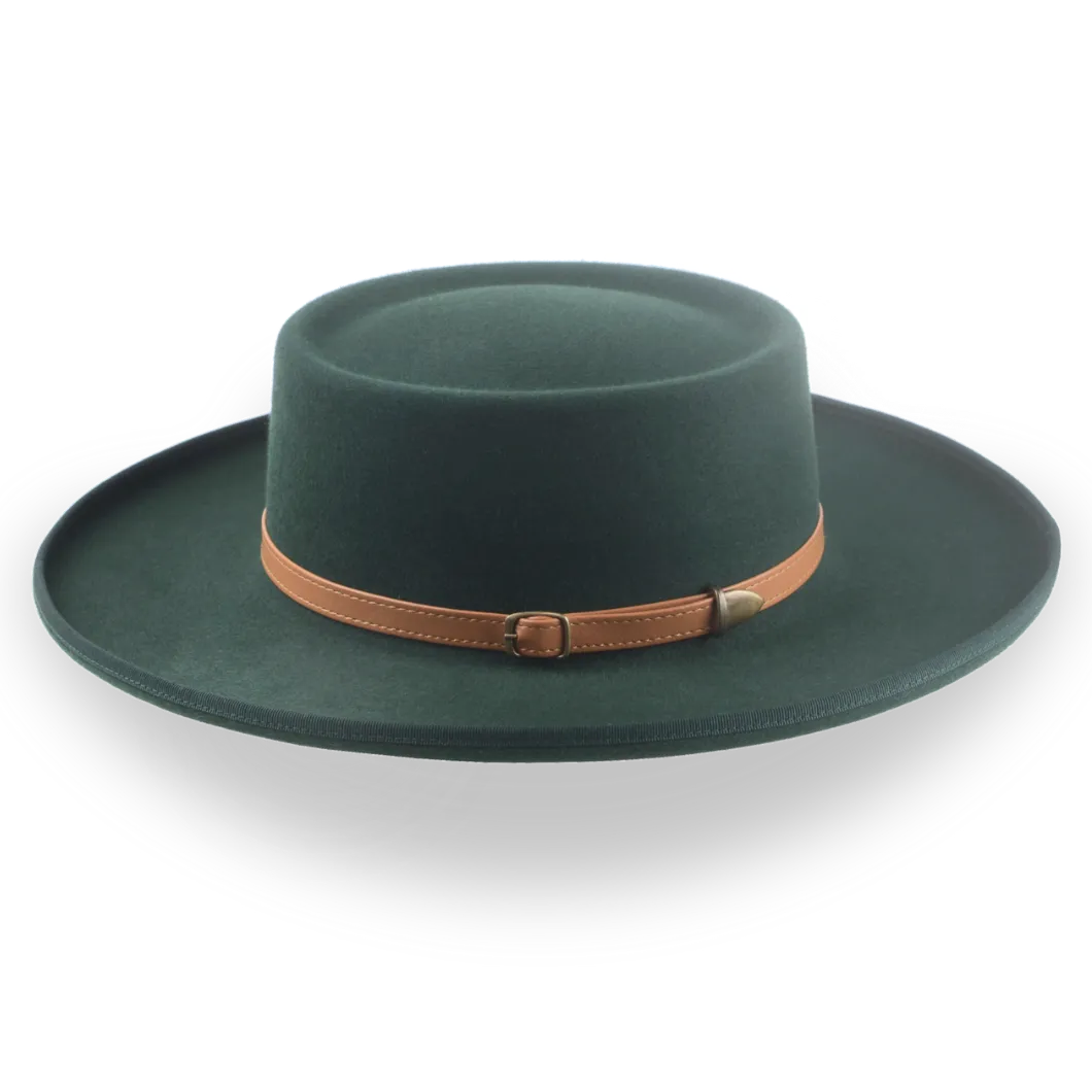 Customizable Fur Felt Gambler Hat with Pencil Rolled Brim | The Vista - Agnoulita Hats 2