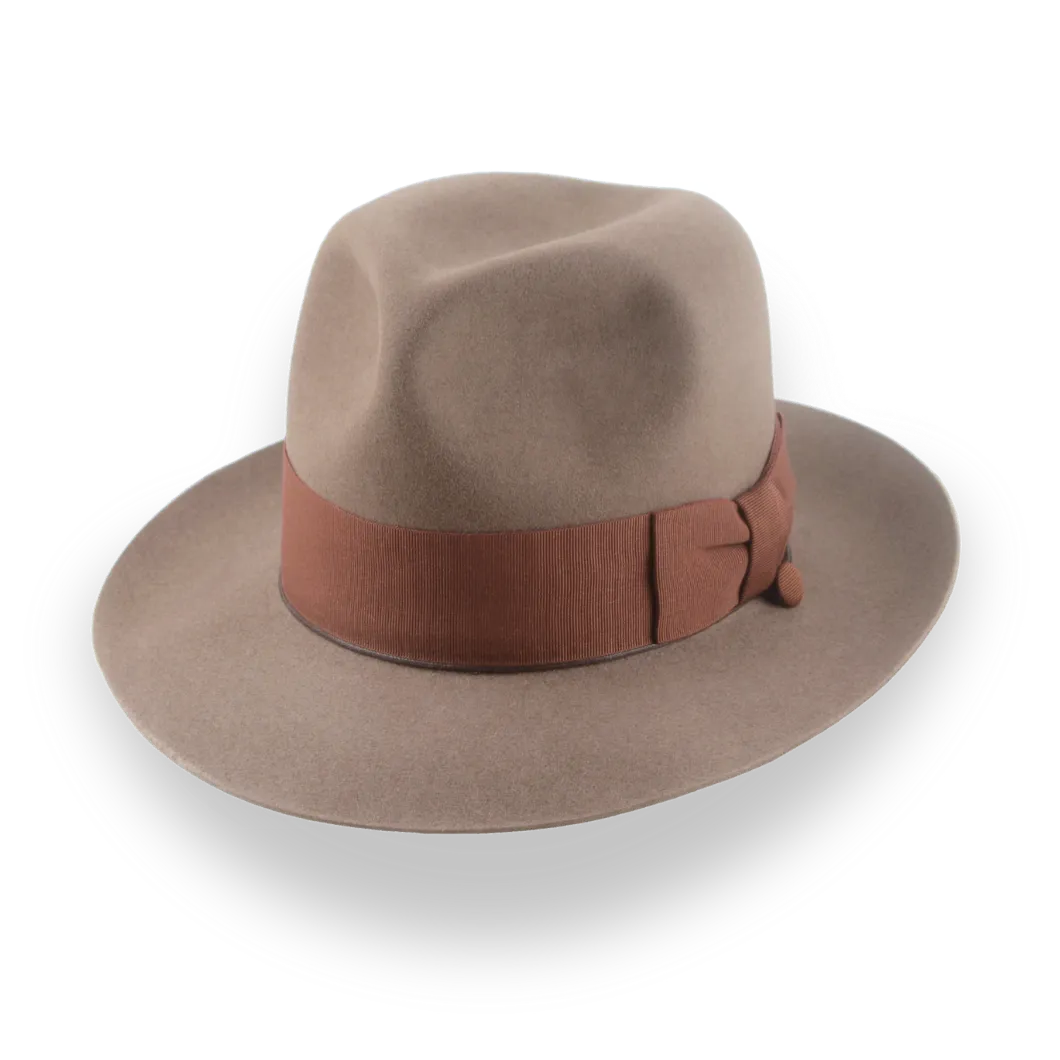 Customizable Light Brown Indy Fedora for Unique Style | The Pharaoh - Agnoulita Hats 1