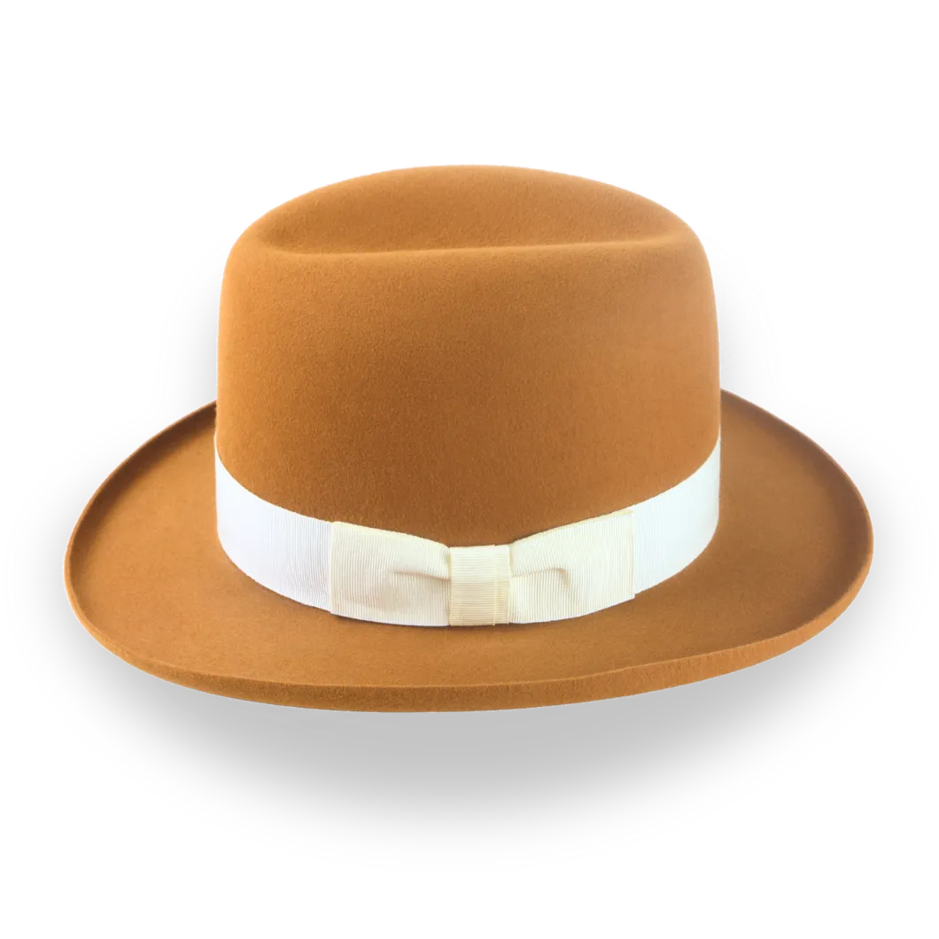 Customizable Western Homburg Hat in Burnt Orange | The Derringer - Agnoulita Hats 2