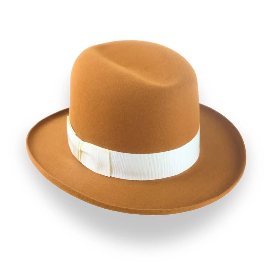 Customizable Western Homburg Hat in Burnt Orange | The Derringer - Agnoulita Hats 3