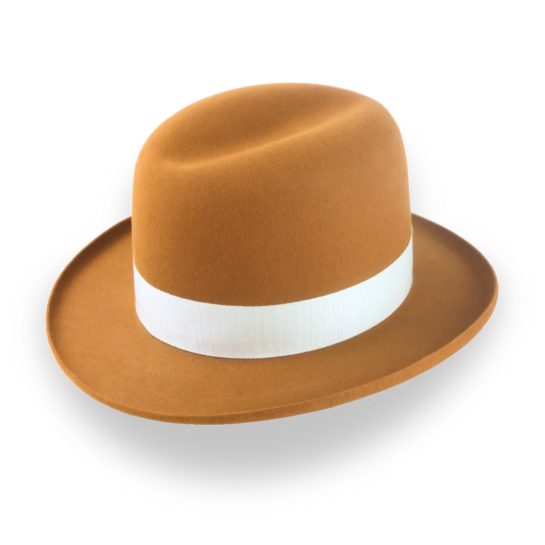 Customizable Western Homburg Hat in Burnt Orange | The Derringer - Agnoulita Hats 4