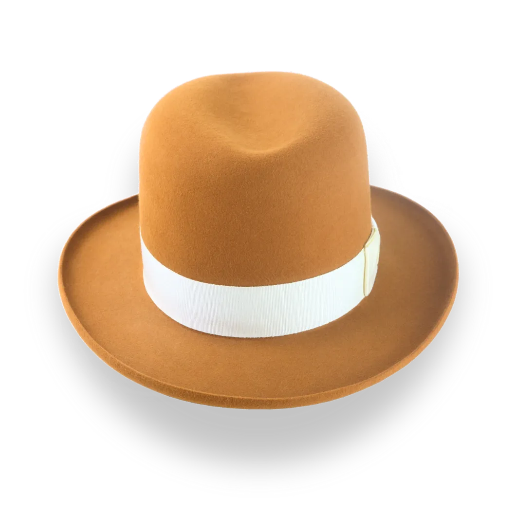 Customizable Western Homburg Hat in Burnt Orange | The Derringer - Agnoulita Hats 6