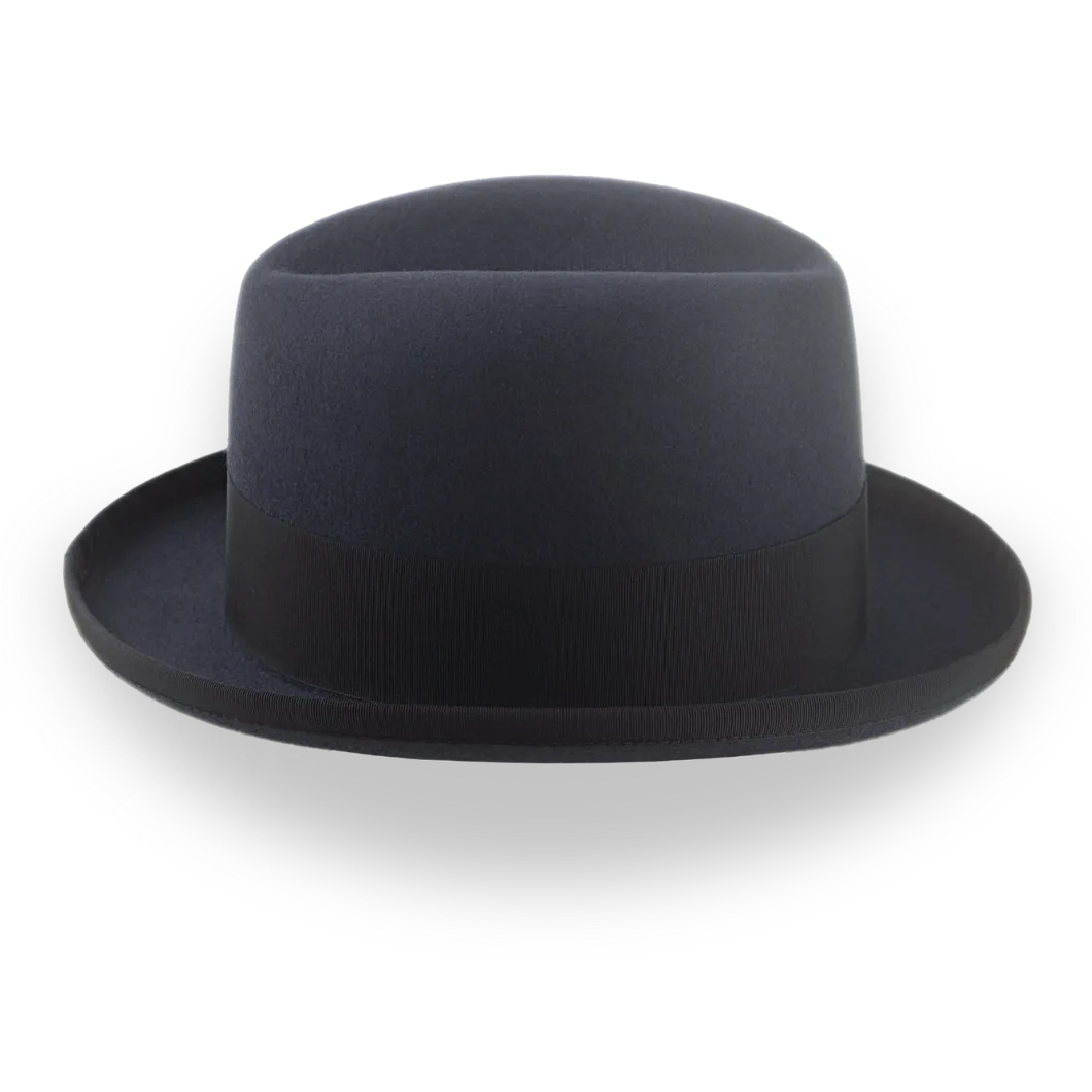 Dark Grey Homburg Hat for Men | The Moses - Agnoulita Hats 5
