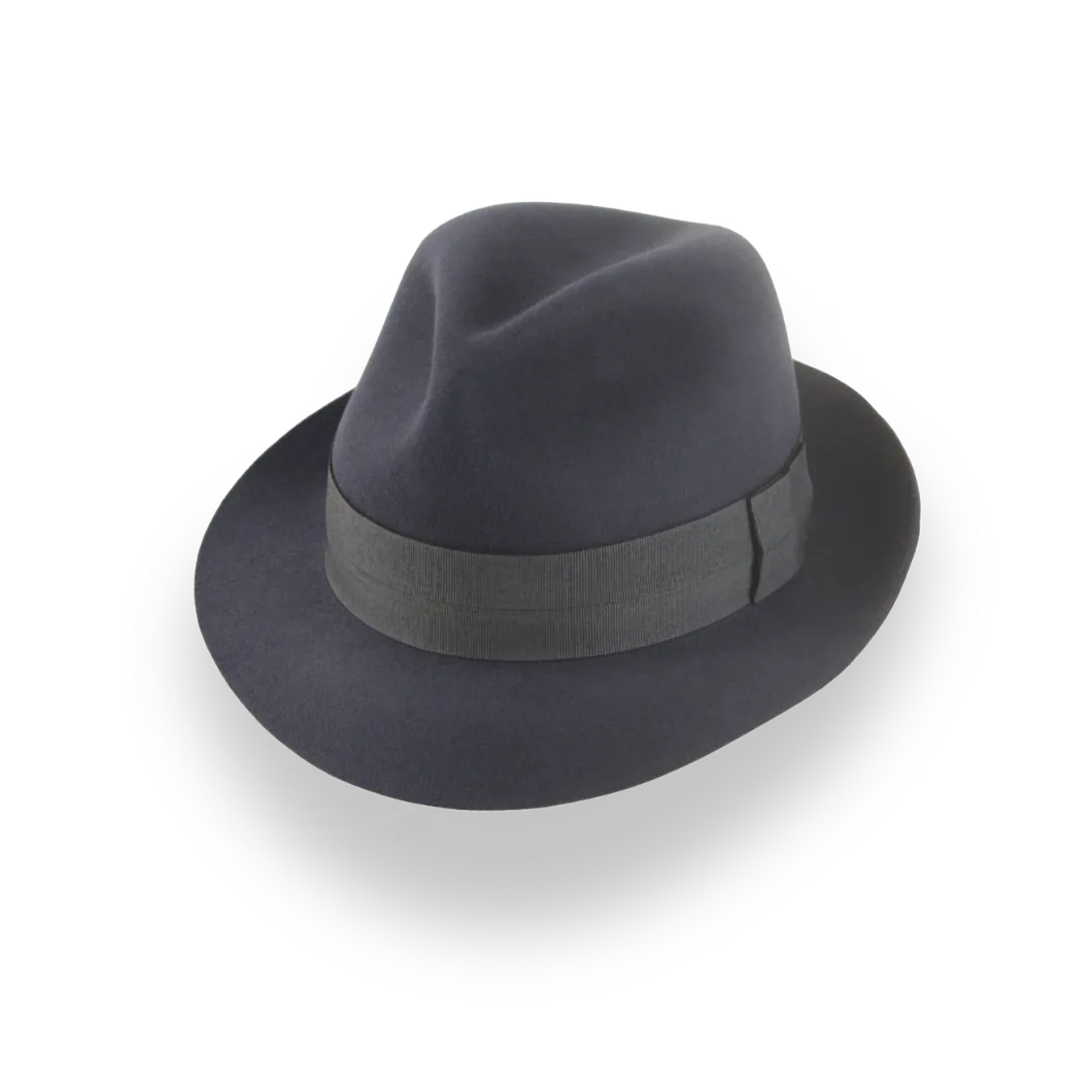 Dark Grey Trilby Hat For Men in Quality Fur Felt | The Last Looks - Agnoulita Hats 1