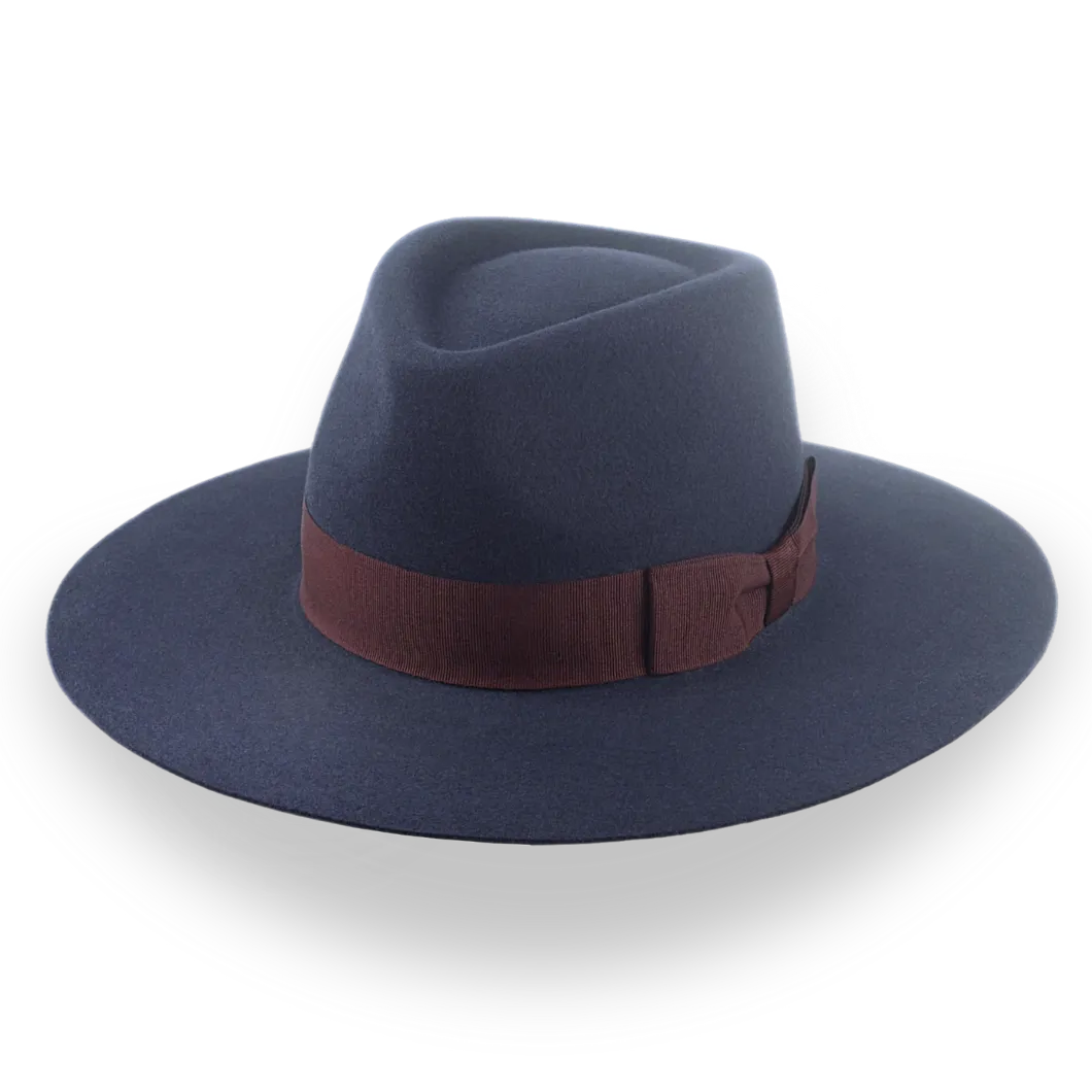 Dark Grey Wide Brim Fedora Hat | The Atlantis - Agnoulita Hats 1