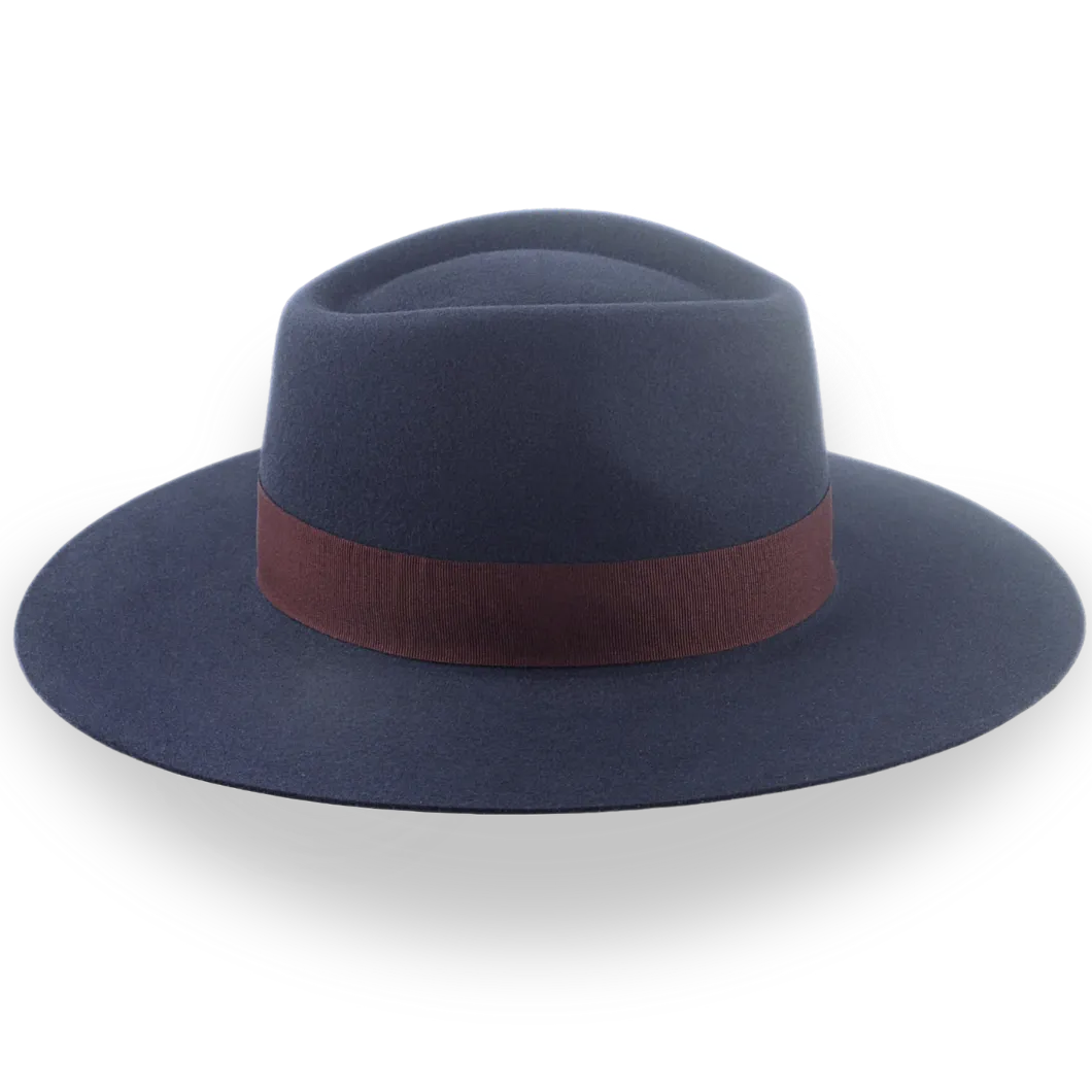 Dark Grey Wide Brim Fedora Hat | The Atlantis - Agnoulita Hats 5