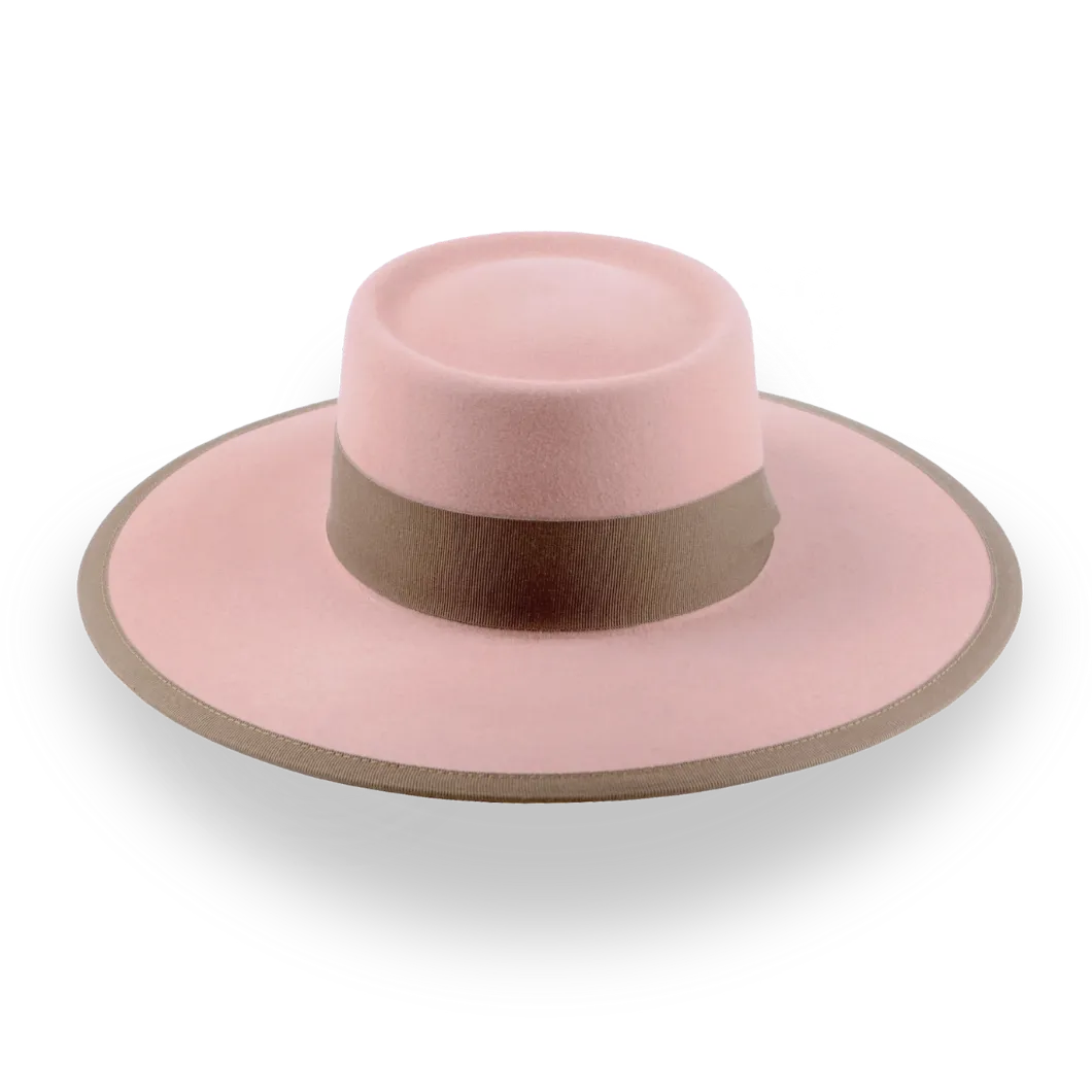 Dusty Pink Western Hat in Durable Fur Felt | The Baron - Agnoulita Hats 6