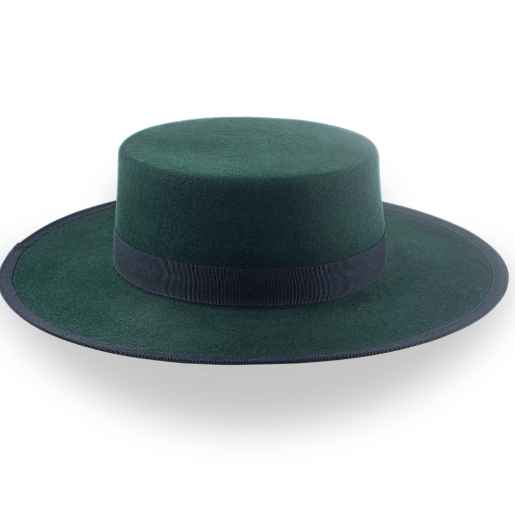 Emerald Green Flat Top Western Hat | The Bolero - Agnoulita Hats 5