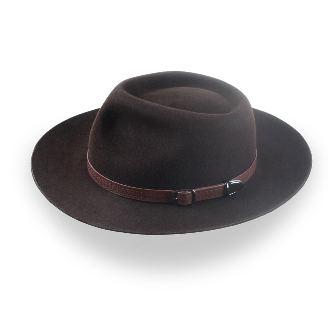 Exclusive Crown Outback Fedora Hat in Premium Fur Felt | The Magnet - Agnoulita Hats 2