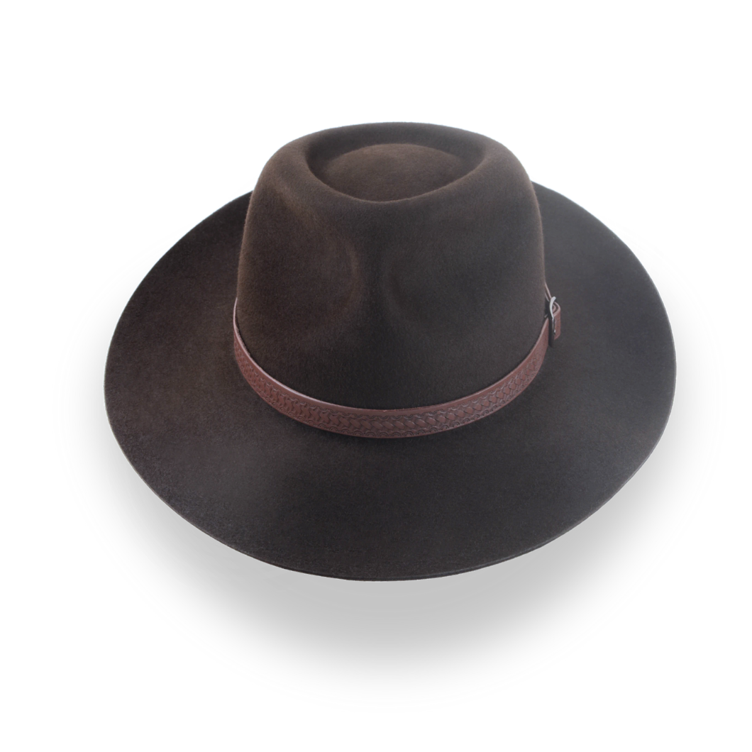 Exclusive Crown Outback Fedora Hat in Premium Fur Felt | The Magnet - Agnoulita Hats 6
