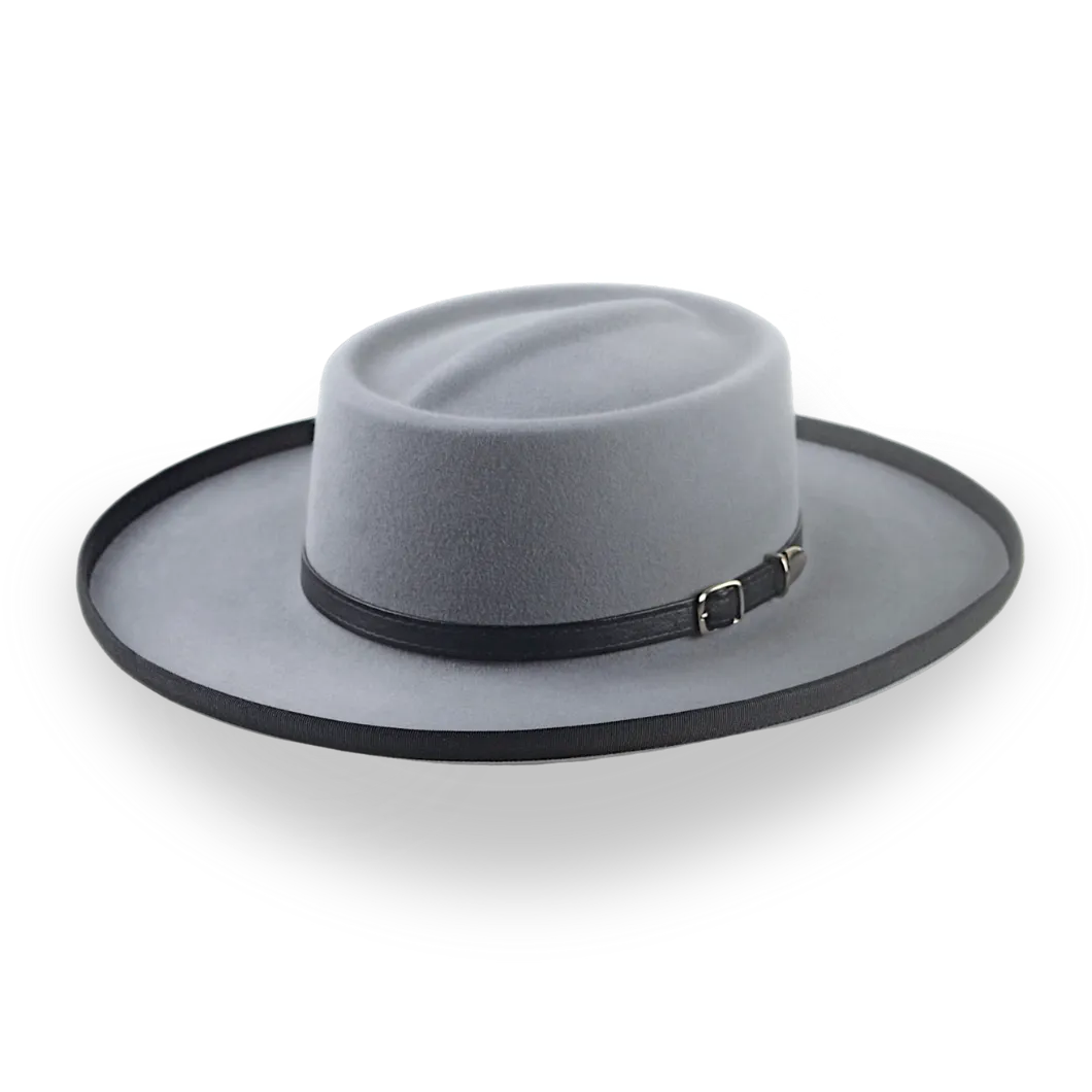Grey Pencil Roll Gambler Cowboy Hat | The Wild Bill - Agnoulita Hats 1