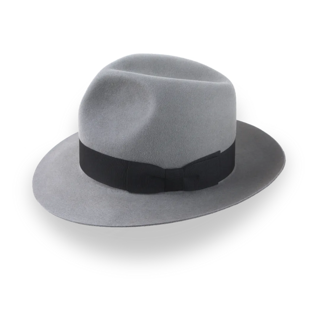 Grey Poet Fedora Hat in Premium Fur Felt and Custom Fit | The Pulsar - Agnoulita Hats 2