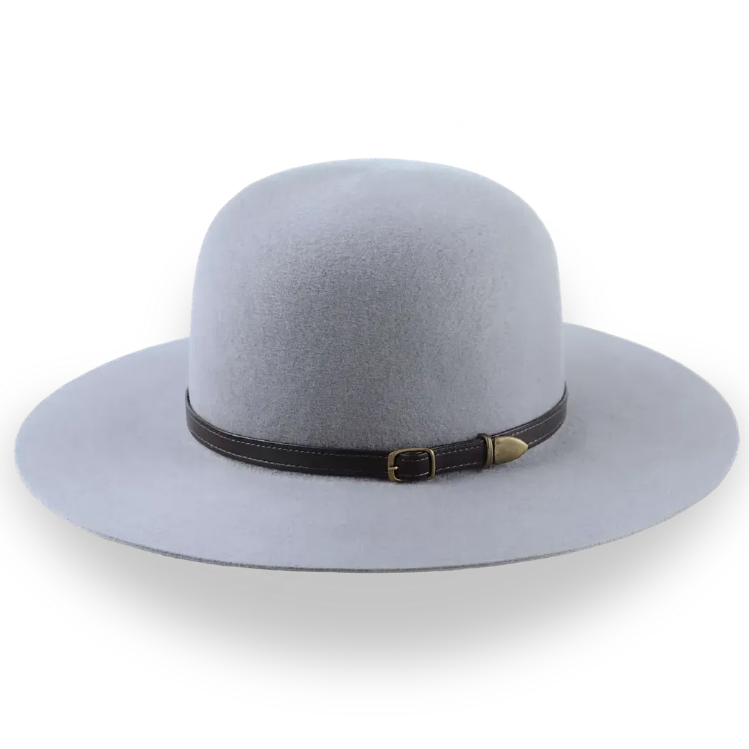 Grey Western Style Round Crown Hat in Durable Wool Felt | The Livaja - Agnoulita Hats 2
