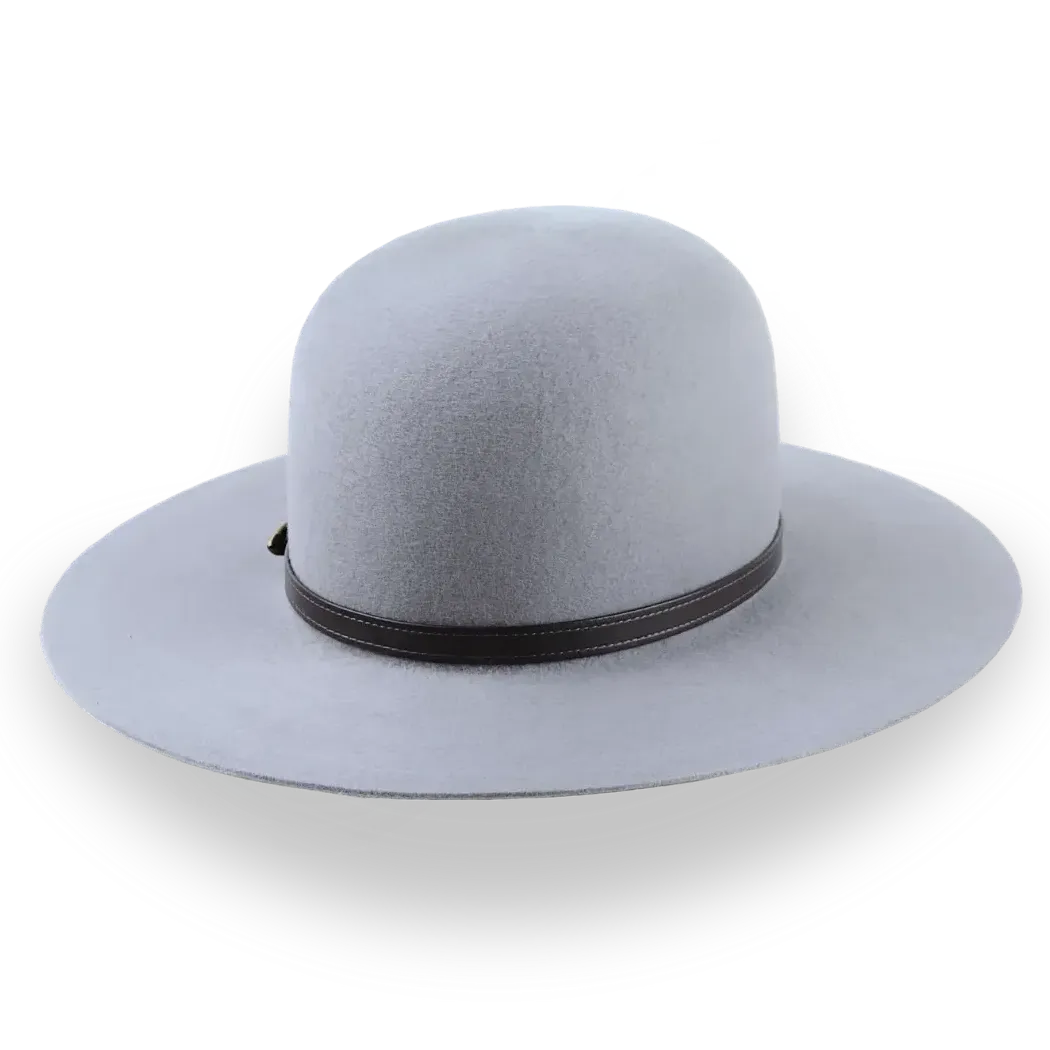 Grey Western Style Round Crown Hat in Durable Wool Felt | The Livaja - Agnoulita Hats 4