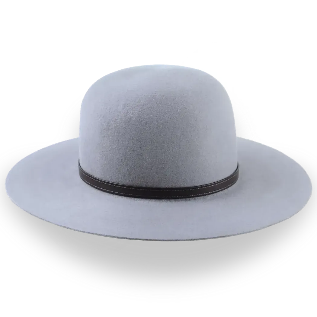 Grey Western Style Round Crown Hat in Durable Wool Felt | The Livaja - Agnoulita Hats 5