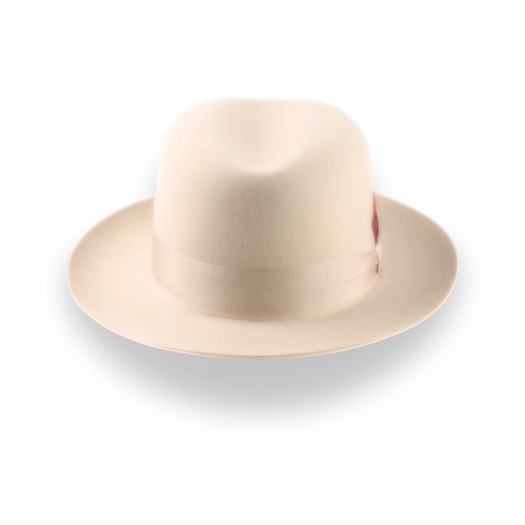 Handcrafted Cream Fedora Hat in Premium Fur Felt | The Tobin - Agnoulita Hats 6