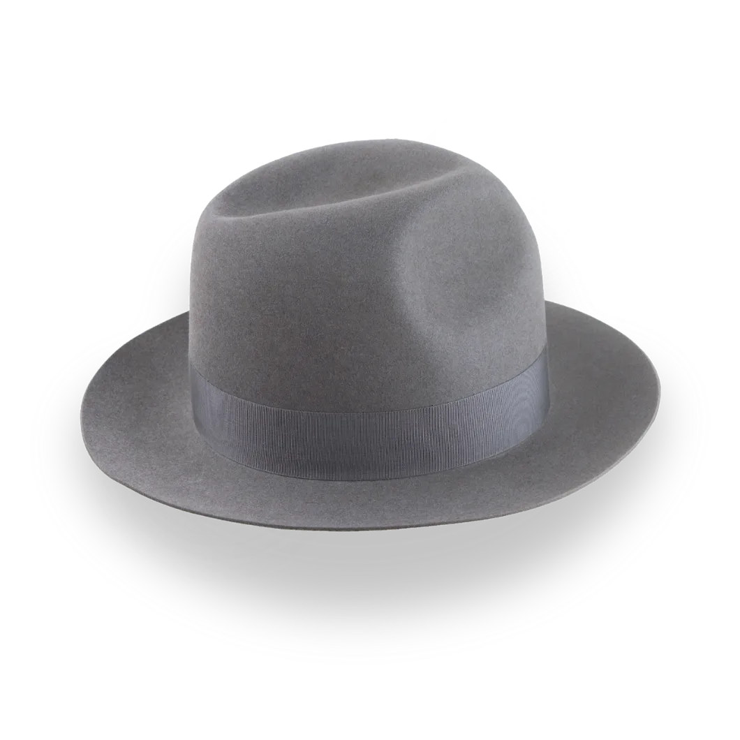 Indiana Jones Grey Fedora in Premium Beaver Fur Felt | The Pulsar - Agnoulita Hats 5
