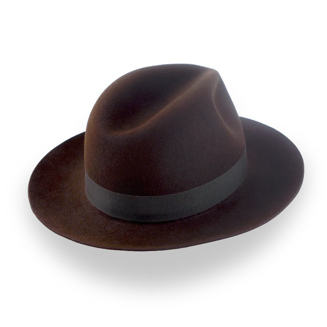 Italian Style Dark Brown Men's Fedora | The Ariston - Agnoulita Hats 4