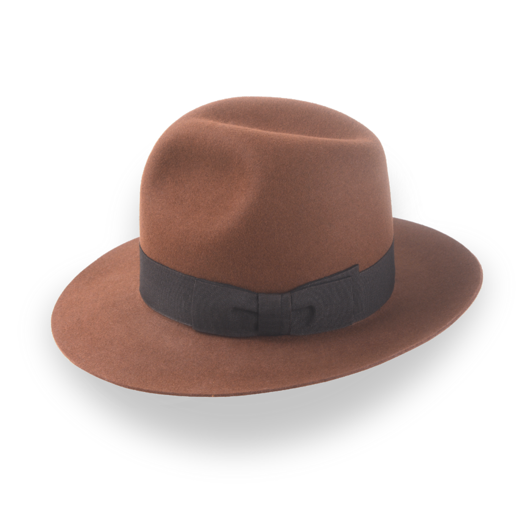 Light Brown Custom Indiana Jones Hat in Premium Fur Felt | The Raider - Agnoulita Hats 2